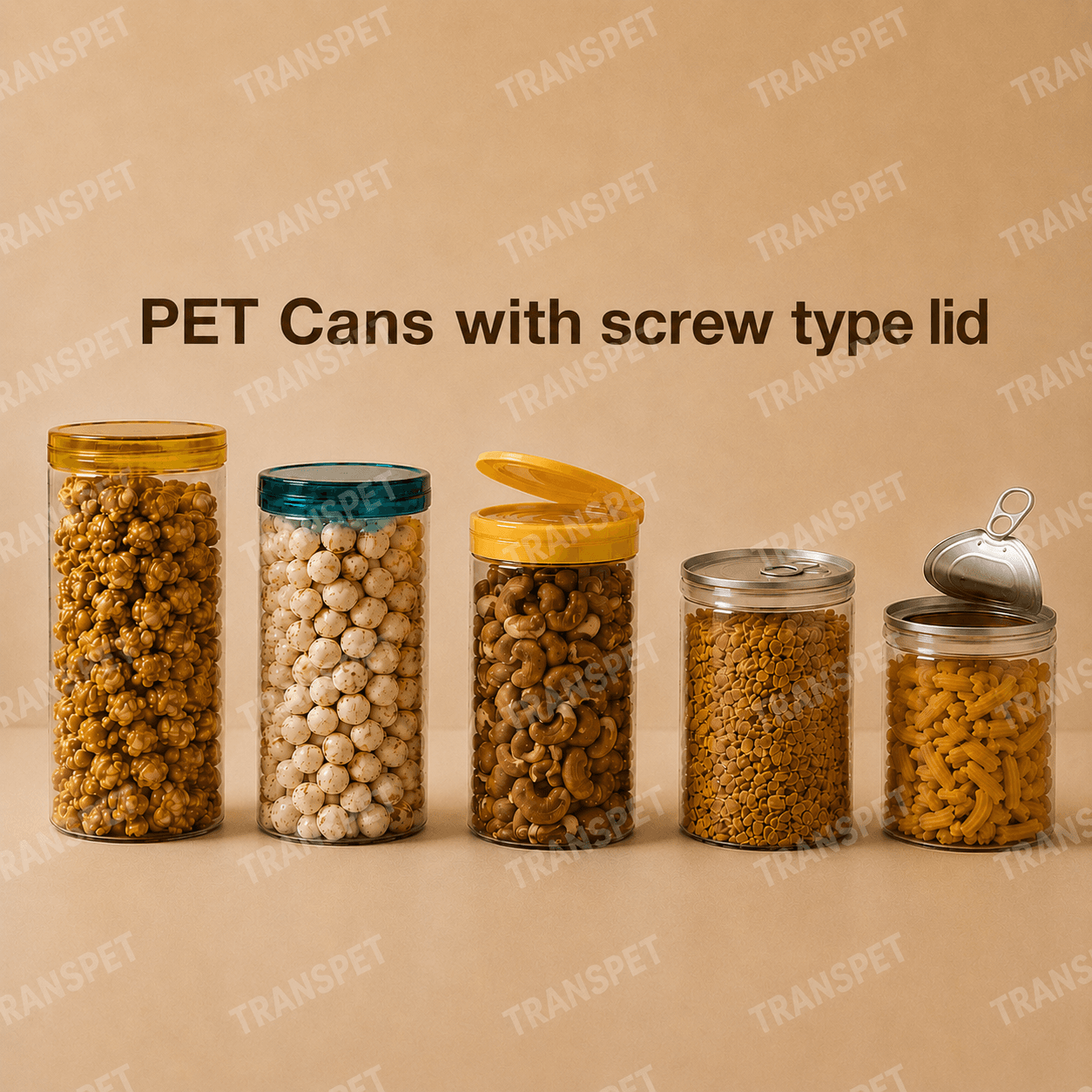 PET Cans With Screw Lid