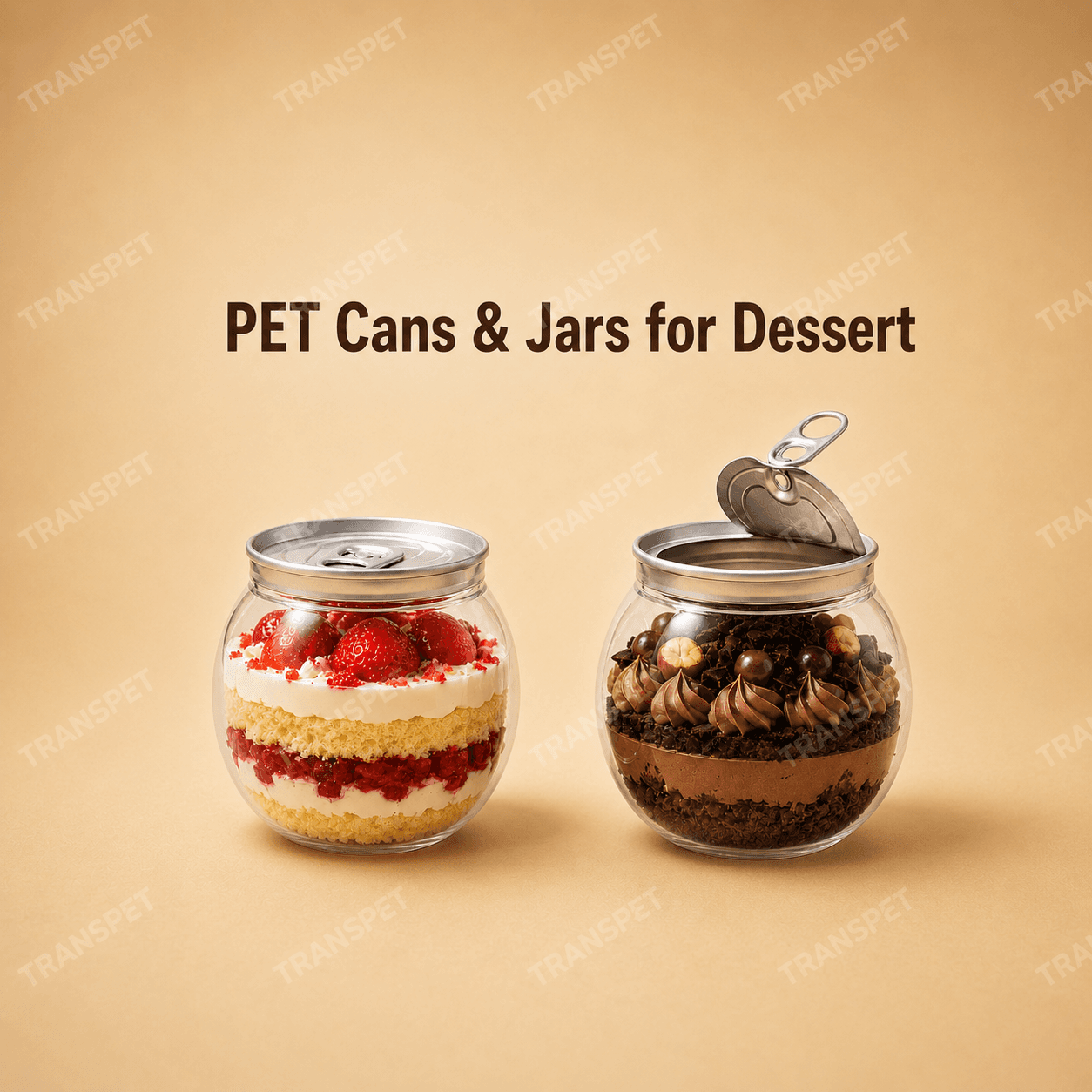 PET Cans & Jars for Dessert