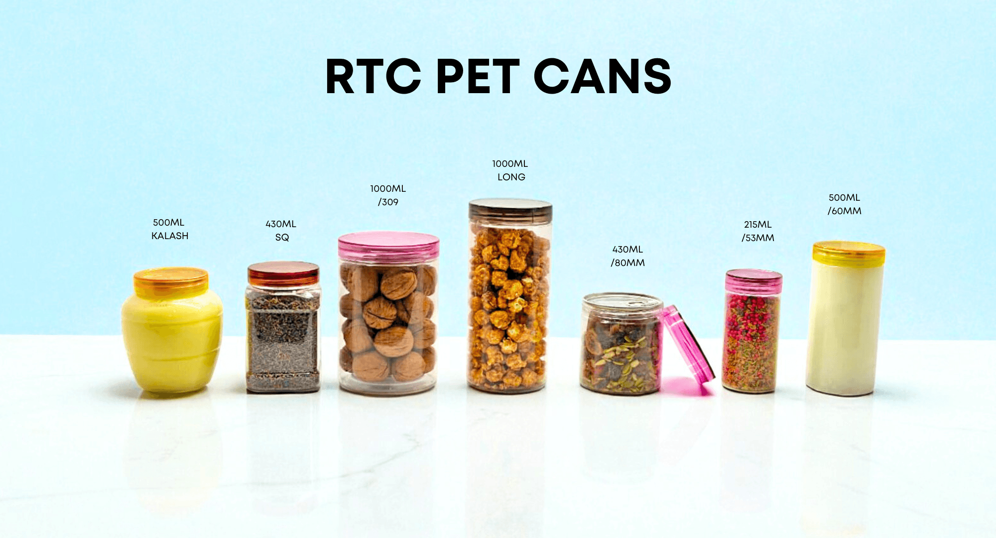 PET Cans With Screw Lid